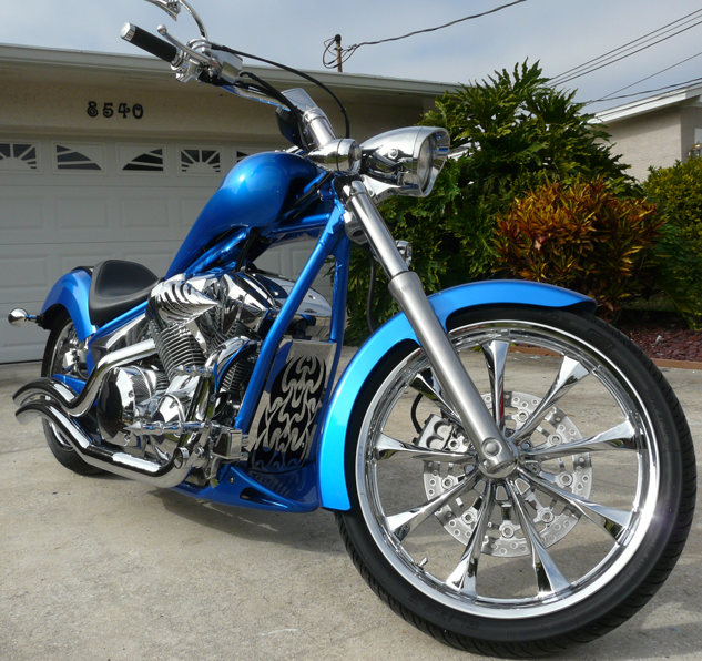 Honda fury polished wheels #2